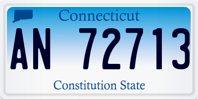 CT license plate AN72713