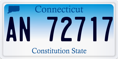 CT license plate AN72717