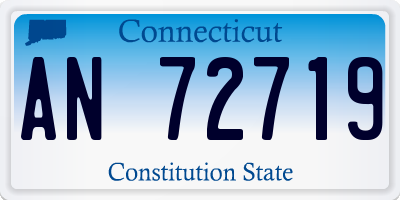 CT license plate AN72719