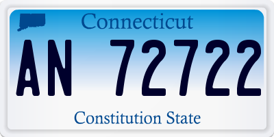 CT license plate AN72722