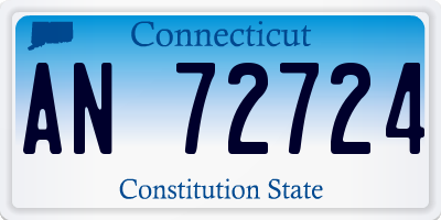 CT license plate AN72724