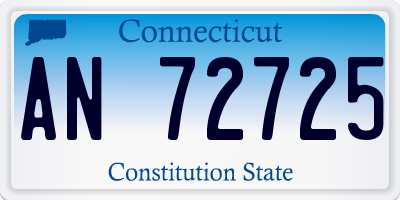 CT license plate AN72725