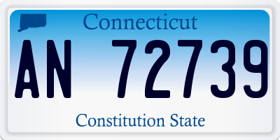 CT license plate AN72739