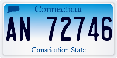 CT license plate AN72746