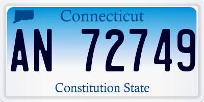 CT license plate AN72749