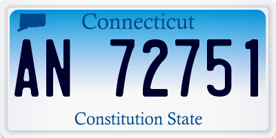 CT license plate AN72751