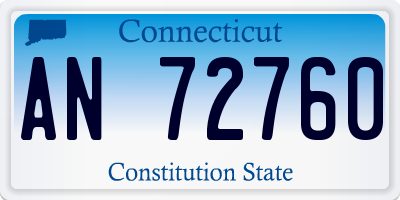 CT license plate AN72760