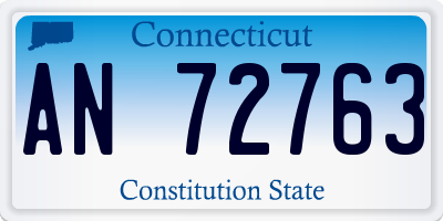CT license plate AN72763