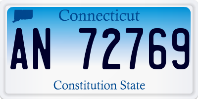 CT license plate AN72769