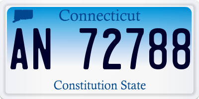 CT license plate AN72788