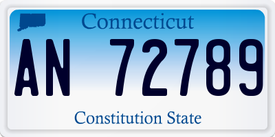 CT license plate AN72789