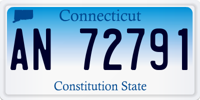 CT license plate AN72791