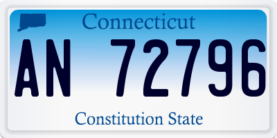 CT license plate AN72796