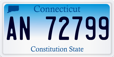 CT license plate AN72799