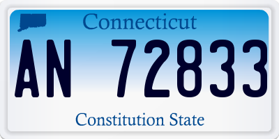 CT license plate AN72833