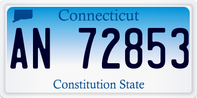 CT license plate AN72853