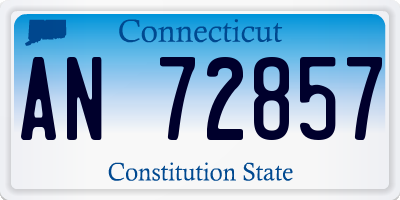 CT license plate AN72857