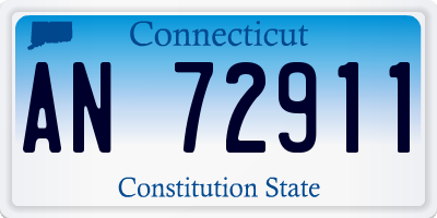 CT license plate AN72911