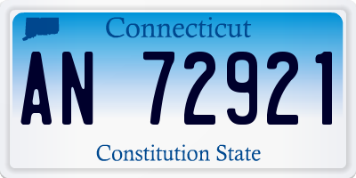 CT license plate AN72921