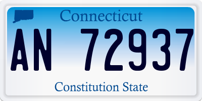 CT license plate AN72937