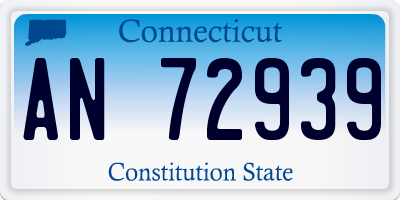 CT license plate AN72939