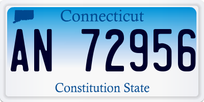 CT license plate AN72956