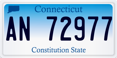 CT license plate AN72977