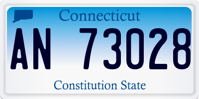 CT license plate AN73028