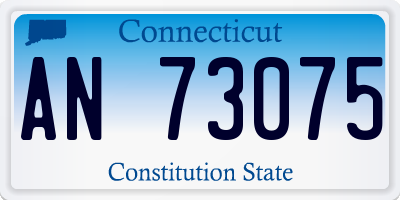 CT license plate AN73075