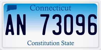 CT license plate AN73096