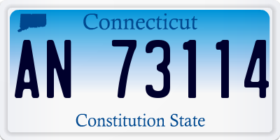 CT license plate AN73114