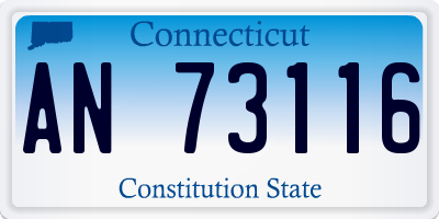 CT license plate AN73116