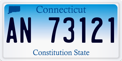 CT license plate AN73121