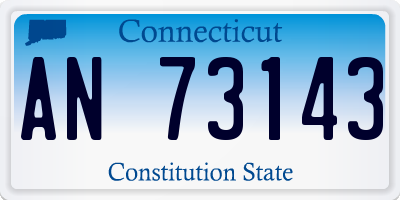 CT license plate AN73143