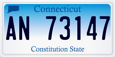 CT license plate AN73147