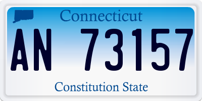 CT license plate AN73157