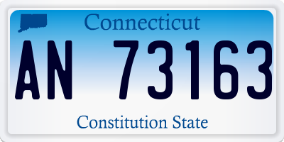 CT license plate AN73163