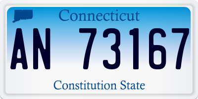 CT license plate AN73167