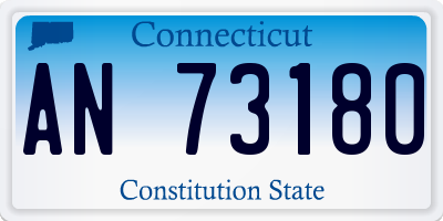 CT license plate AN73180