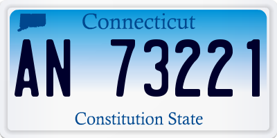 CT license plate AN73221