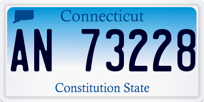 CT license plate AN73228