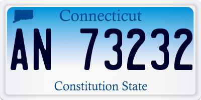 CT license plate AN73232