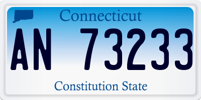 CT license plate AN73233