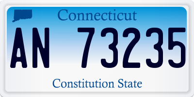 CT license plate AN73235