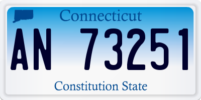 CT license plate AN73251