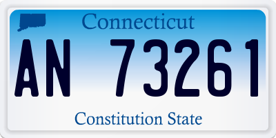 CT license plate AN73261