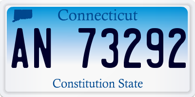 CT license plate AN73292