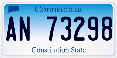 CT license plate AN73298