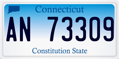 CT license plate AN73309