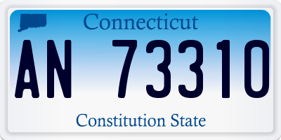 CT license plate AN73310